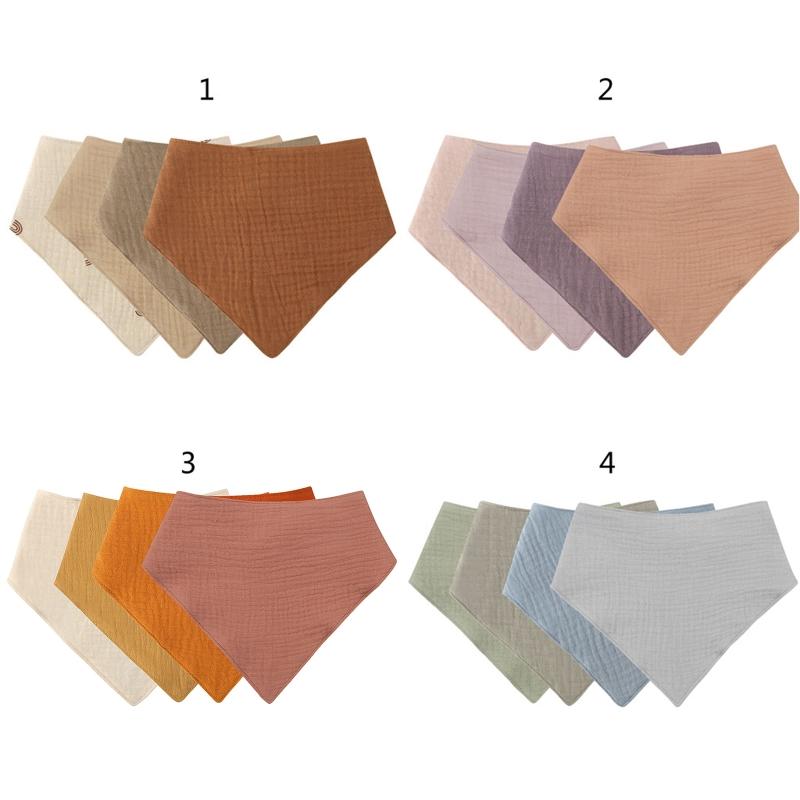 

Hair Accessories Pure Cotton Bandana Muslin Absorbent Saliva Towel Toddler Drool Triangle Scarf Born Solid Color Burp Cloth GiftsHair, As pic