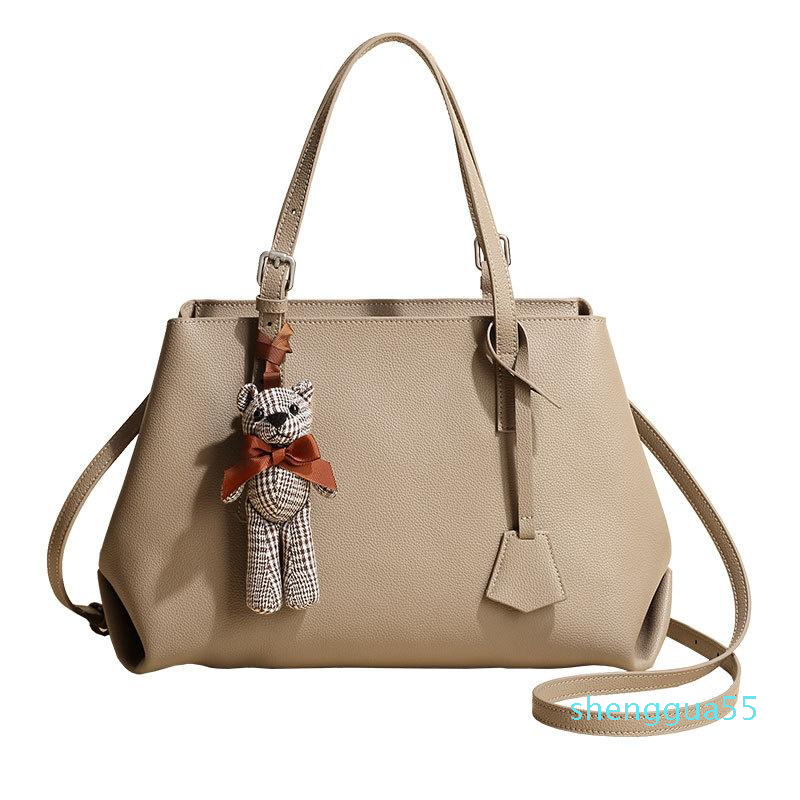 

Evening Bags Leather Women's Bag 2022 Litchi Pattern Tote Fashion Messenger Minority Design Hand Shoulder, - leather in stock