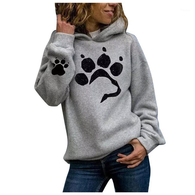 

Hoodies Women' Dog Footprints Print Lightweight Long Sleeve Casual Pullover Hooded Tops Fashion Comfortable Sudaderas Mujer & Sweatshirts, C-ag