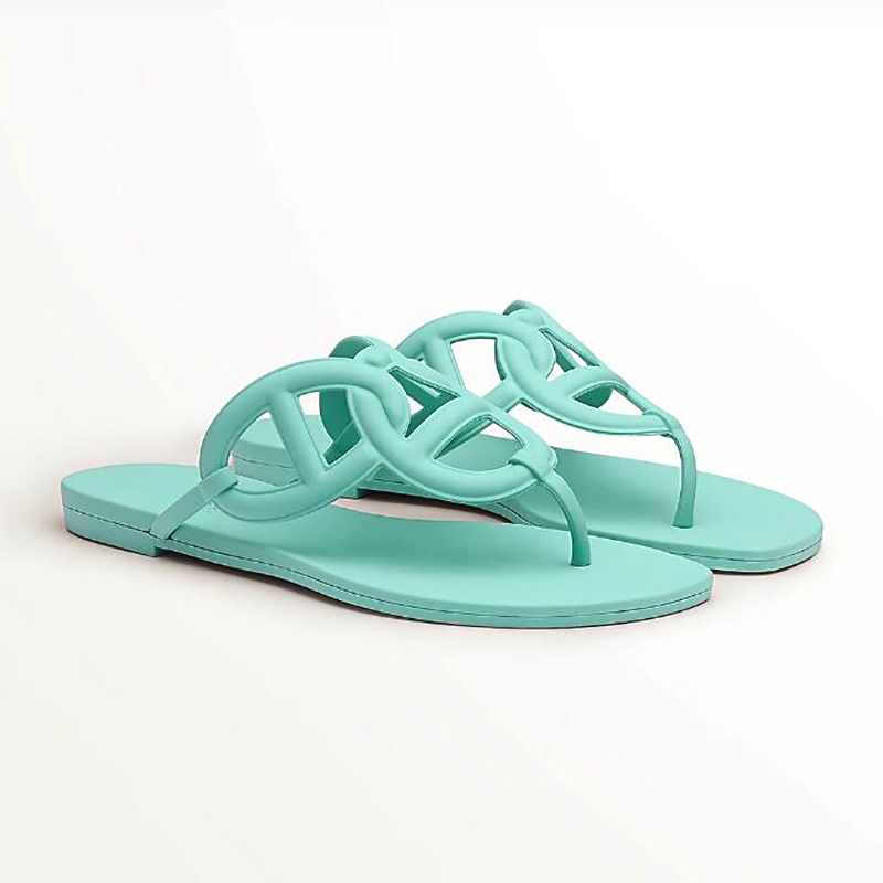 

Woman Slipper Egerie Sandal Flat Sandals Flip Flop Designer Slides Chain Rubber Black Blue Beach Oran Sandal Fashion Outdoor Flip Flop With Box NO353, Sock