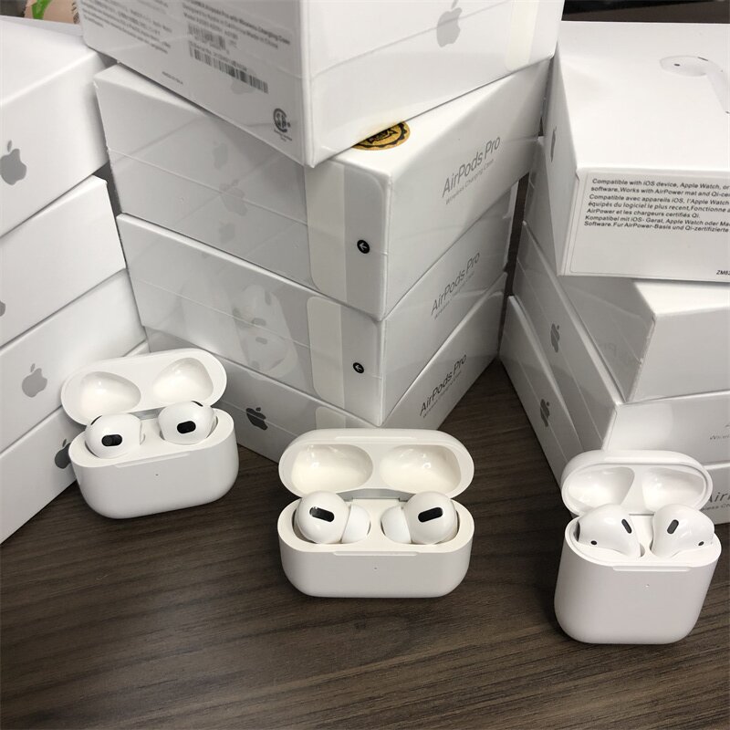 

For Apple AirPods 2 AirPods Pro Noise Reduction Earphones 2nd Generation Bluetooth Headphones Air Pods H1 Chip GPS Valid Serial Number Earbuds Headset Ap3 Ap2, Pro earplugs
