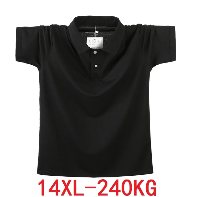 

plus size 14XL 240kg men polo-Shirts short sleeve summer casual home tees super big size tops 68 70 72 74 76 66 220406, White