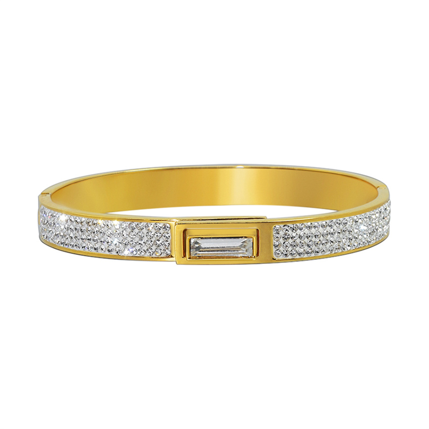 

Women's Bangle Stainless Steel Bangle Customized Fashion African Jewelry Dubai Accessory Luxury Brand Rose Gold Punk Cuffs Bracelet Wedding Holiday Party Vintage