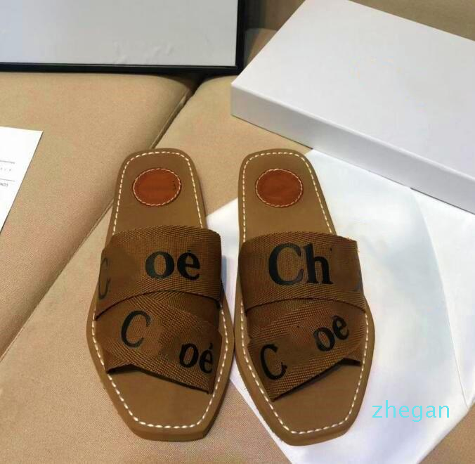 

2021 Fflat Slipper High quality Women shoes Deisgner Slides Lady Lettering Fabric Outdoor Leather Sole Slide Sandal Shunxin2014888 x11, With box