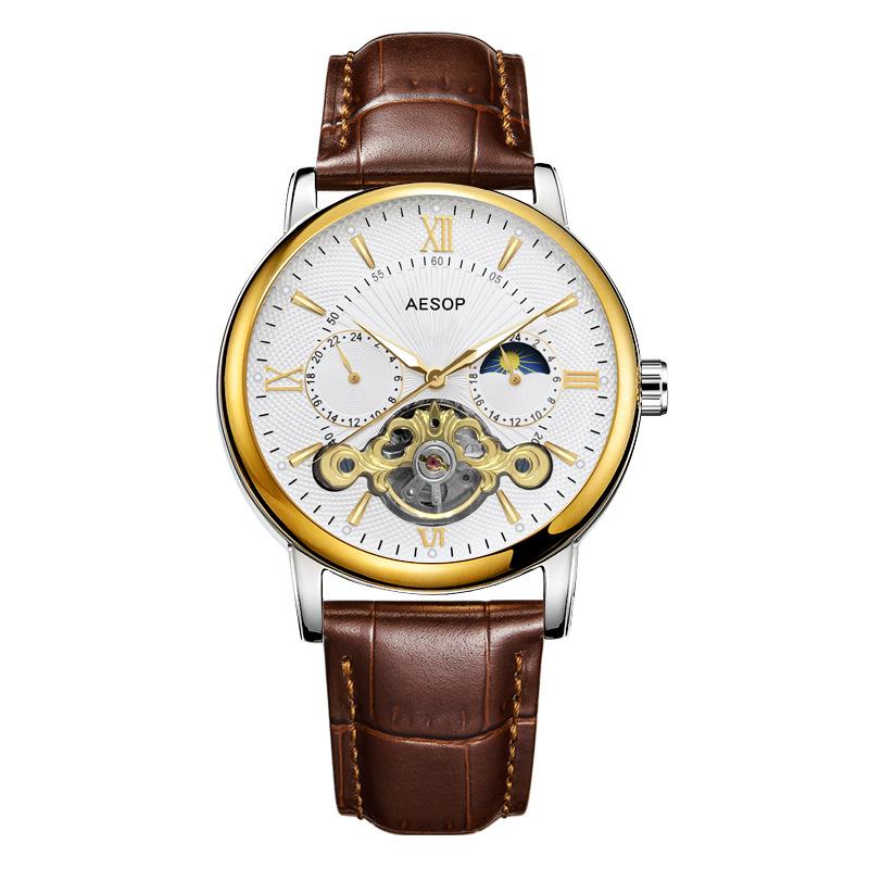 

Wristwatches AESOP Watch For Men Mechanical Watches Sports Luminous Waterproof Stainless Steel Automatic Relogio Masculino