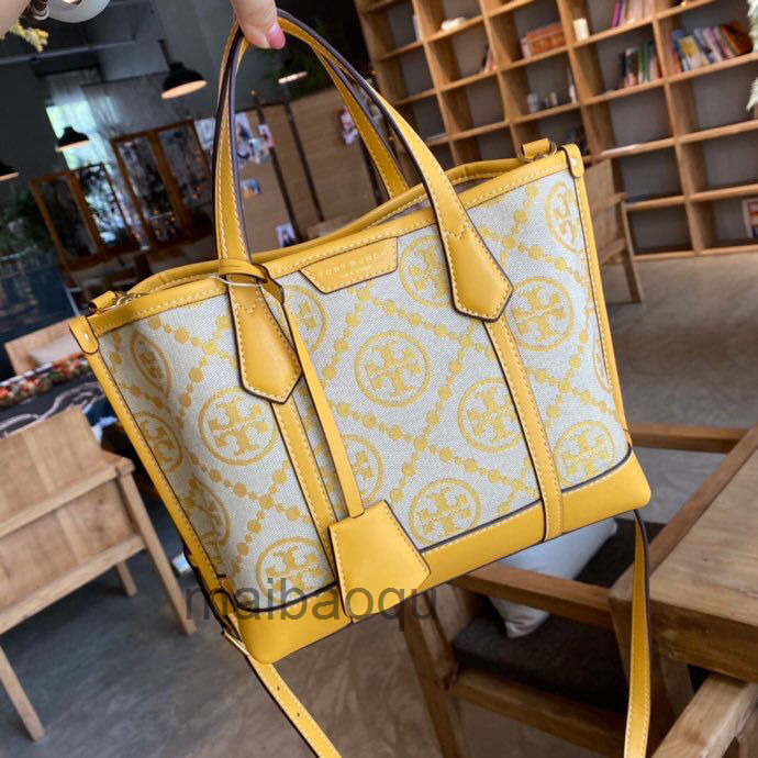 

Toryburchs Torys Bags Designers 2022 Handbags Tb Designer Canvas Jacquard Small Tote t Pattern 5MI9, 83312 navy blue