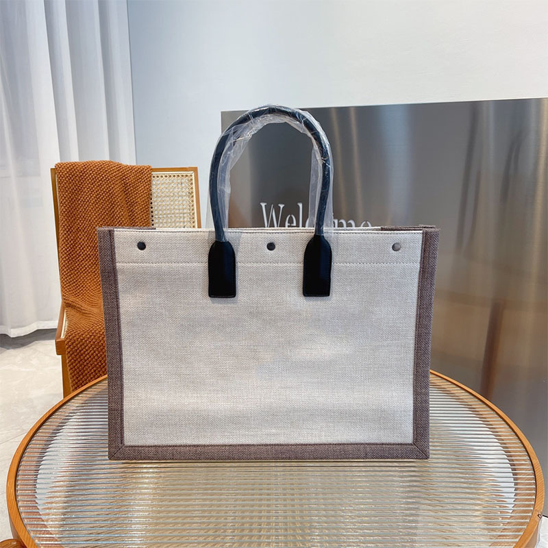 

Women Handbags Rive Gauche Tote Shopping Bag Handbag yslity High Quality Fashion Linen Large Beach Bags Luxury Designer Travel Wallet, Colour 1