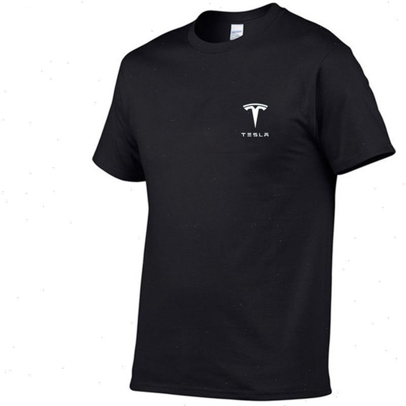 

Summer Brand Tesla Mens T-shirts Men 100% Cotton T-shirt Casual Shirts Short-sleeve In Soft Short, 12