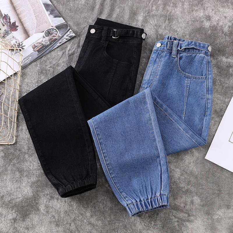 

Women's Jeans Jean For Women Spring Fall Clothing Fashion All-Match High Waist Zipper Korean Style Casual Loose Female Denim PantsWomen's Wo, Black