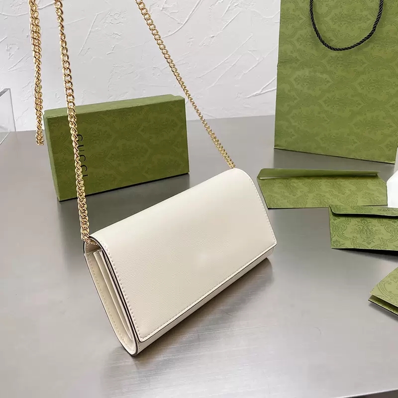 

Designer Shoulder Bags Crossbody Luxury Clutch Bag Cross Body High-quality genuine leather Gold chain 5 Different colors Fashion brand With original box size 19-10 cm