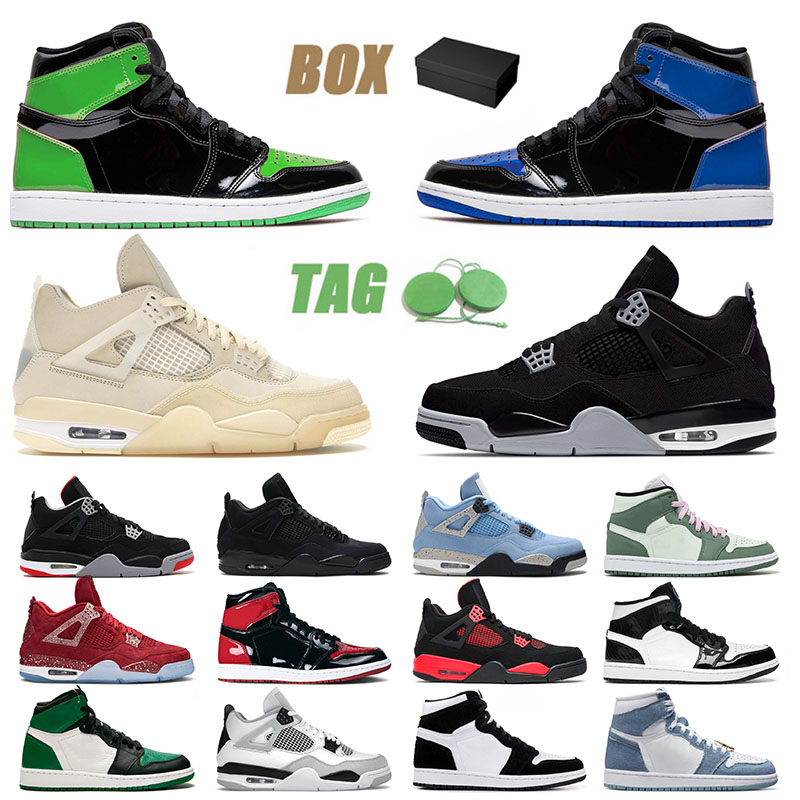 

Basketball Shoes Jumpman 1 4 Mens Womens Panda 1s Denim 4s Manila White Oreo Off IV Black Cat Mid Carbon Fiber Cactus Jack Dutch Green Sports Sneakers Trainers Size 13, 36-46 mid dutch green
