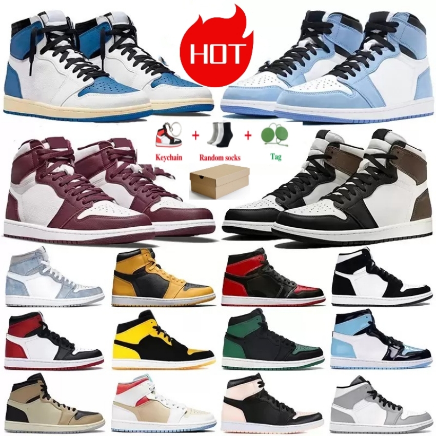 

Mens Royal Patent jordan 1 Basketball shoes 1s University Blue Smoke Grey Chicago UNC High Dark Mocha Twist Light Bordeaux royal toe men women Designer sneakers, 20