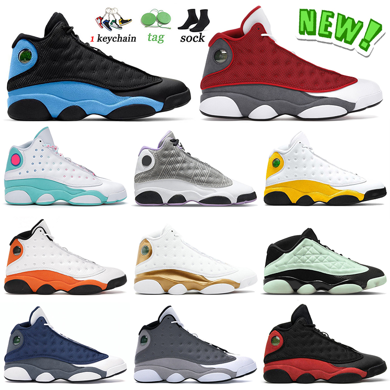 

Mens 13s Basketball Shoes Jumpman 13 Women Sneakers University Blue Red Flint Soar Green Houndstooth University Gold Del Sol Starfish Bred Trainers Sports Size 36-47, D34 wolf grey 40-47