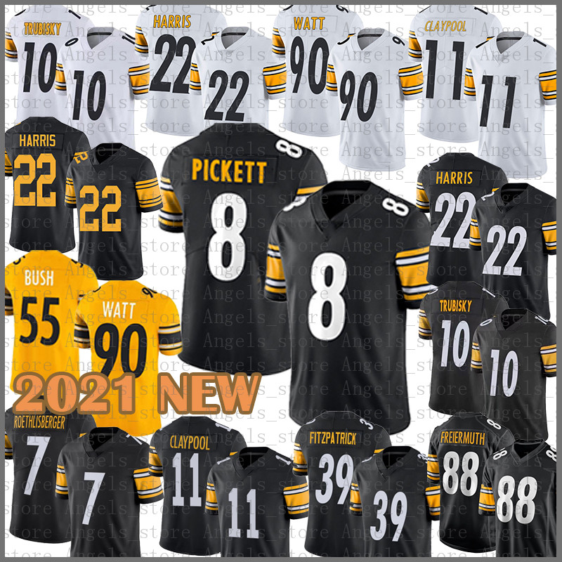 

22 Najee Harris Football Jersey Diontae Johnson 8 Kenny Pickett T.J. Watt Mitchell Trubisky Pat Freiermuth Chase Claypool Pittsburgh Steelers Minkah Fitzpatrick, Women(size:s-xxl)gr