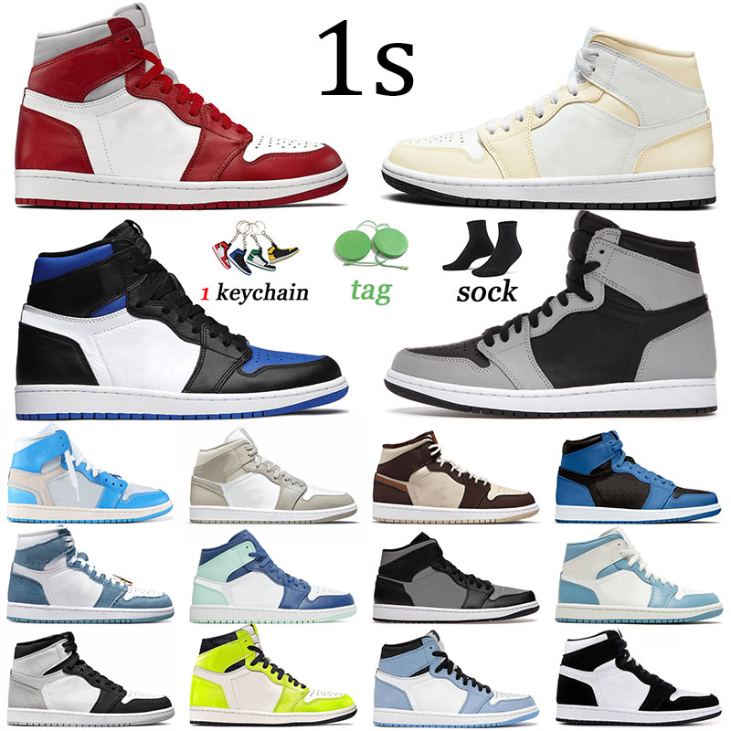 

Big Size 36-46 Jumpman Designer Shoes 1 1s Sports Newstalgia Trainers Stage Haze Denim Men Women Basketball Sneaker Diamond Shorts Shoe Mid Blue Mint Sneakers Outdoor, 36-46 denim