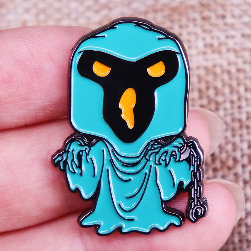 

Phantom villain brooches clothing hat pins cartoon accessories gifts, As picture