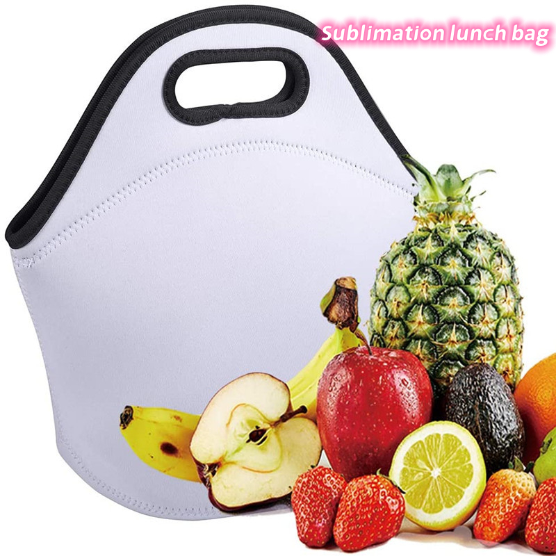 

Sublimation Neoprene Lunch Bag Blank DIY student insulation Handbags Waterproof Lunch Box With Zipper for Adults Kids Z11, White