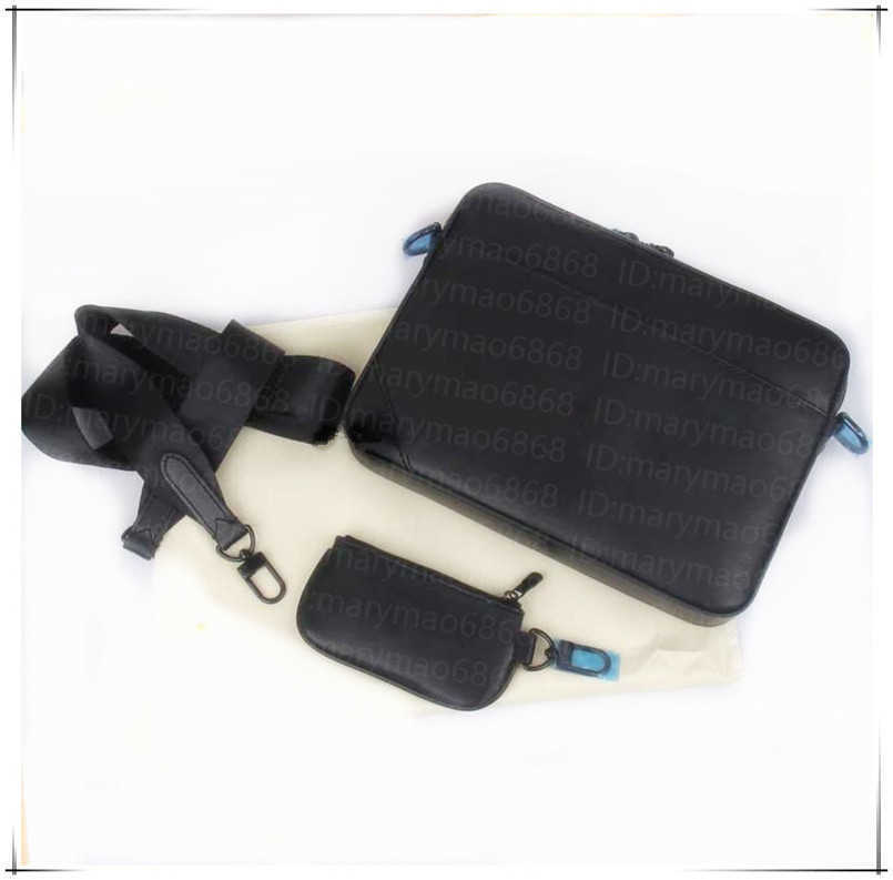 

Fashion Duo Mens Shoulder Messenger Bag 2 Piece Set Mono Embossed Shadow Soft Luxurys Designer Handbags Man Crossbody Bags Leather with Coin, Paper bags are not sold separately