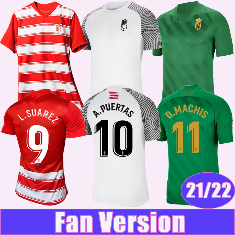 

2021 2022 Granada . SUAREZ Mens Soccer Jerseys A. PUERTAS D. MACHIS MONCHU ARIAS ABRAM BACCA ROCHINA DOMINGOS D. MOLINA Home Away 3rd Football Shirts, Qm4811 21 22 3rd l. lig. patch