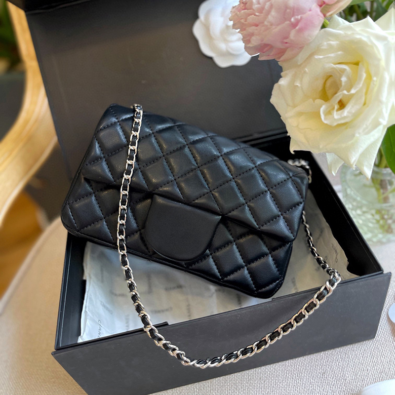 

Designer Handbag Luxury Brand Bags Channel Leather Shoulder Bag Crossbody Cowhide Slant 20cm, Beige