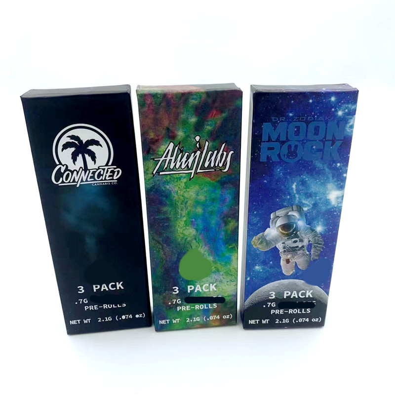 

Preroll 3pack connected alienlabs moonrock paper box packaging