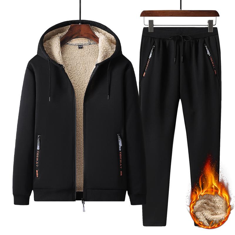 

Men' Tracksuits Mens Sets 2022 Winter Warm Fleece Tracksuit Fashion Hoodies Pants Set Men Casual Thick Sportswear Hooded Clothes Plus Size, Nctz106sjblack