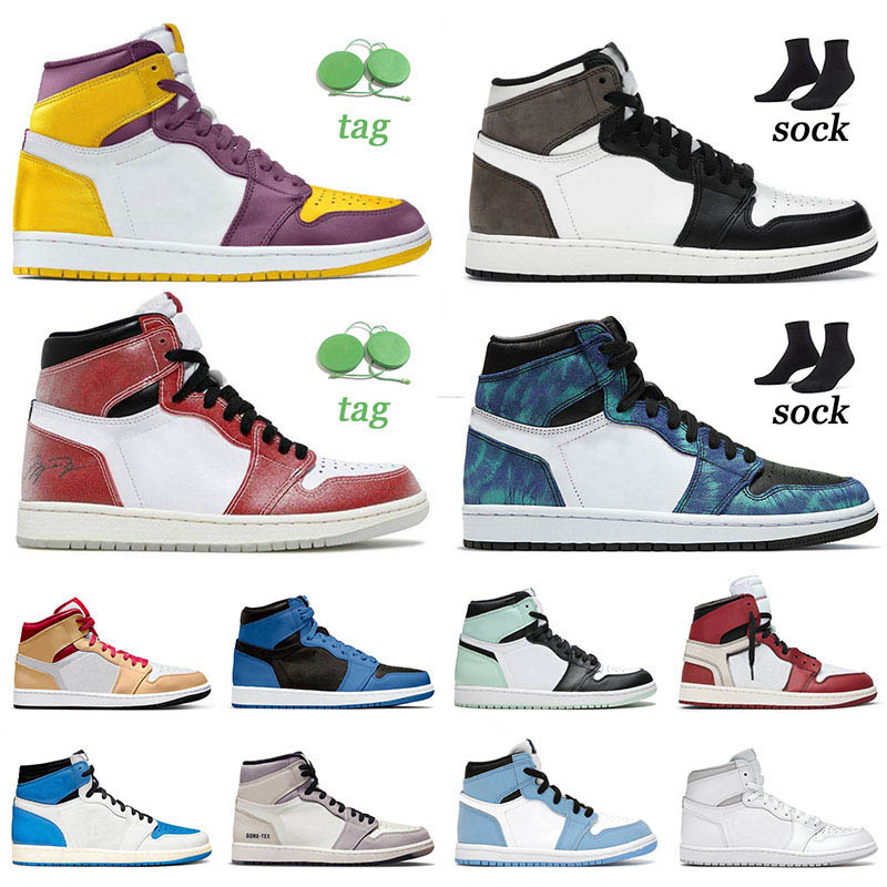 

jumpman1s 1 mens womens high cute casual shoes fashion outdoor basketball sports sneakers brotherhood dark mocha tie dye trophy room chicago sneakers designer shoe, L17 36-46 trophy room chicago