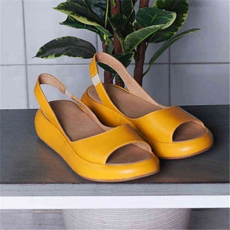 Women's Sandals 2022 Summer New Fashion PU Beac Ladies Comfortable Breathable Large Size Flat Shoes Y220531