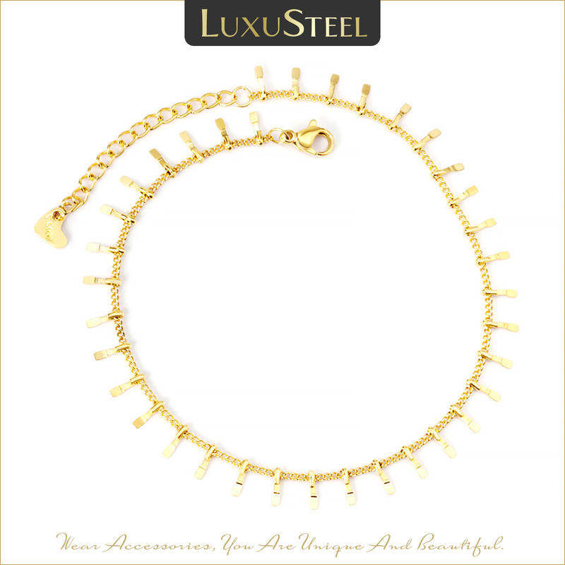 

LUXUSTEEL Stainless Steel Anklets Bracelets For Women Tassel Starfish Charm Gold Color Link Chain On Leg Fashion Foot Jewelry 220813