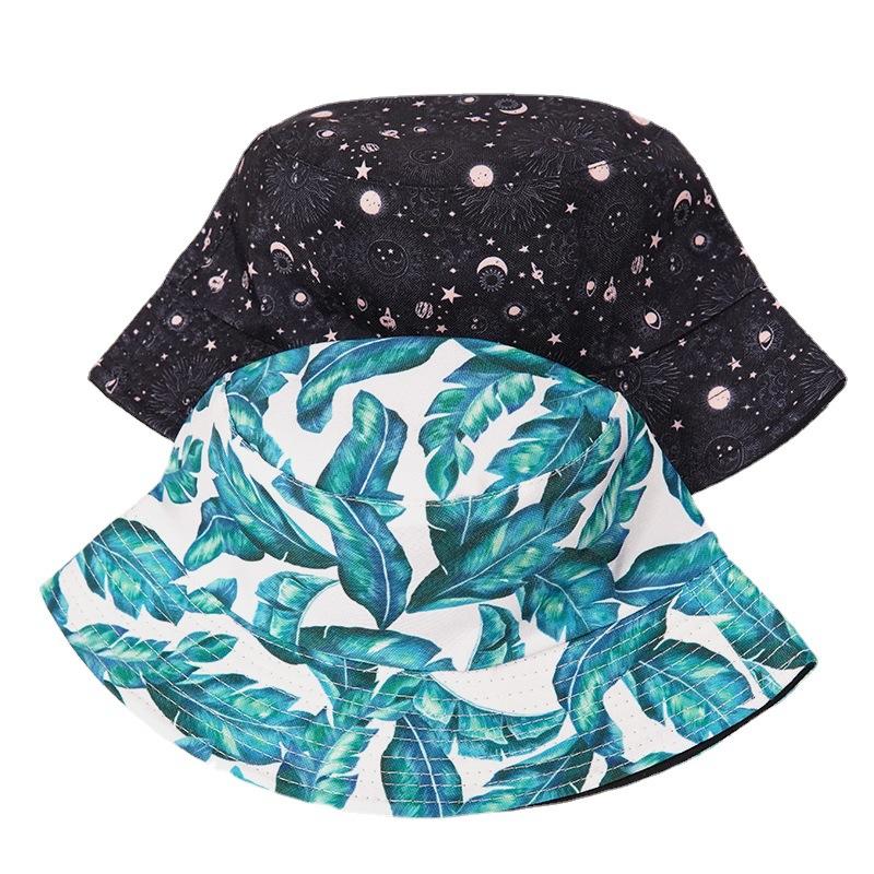 

Berets 2022Fashion Star Moon Cotton Bucket Hat Fisherman Outdoor Travel Sun Cap Hats For Men WomenBerets