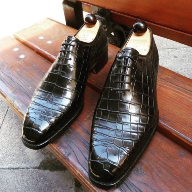 

Oxford Shoes Men PU Leather Solid Color Round Toe Flat Heel Classic Fashion Lace Plaid Texture Simple Comfortable Breathable Casual Shoes CP118, Clear