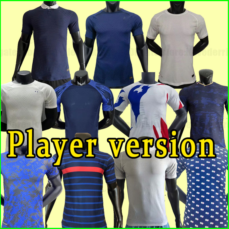 Version du joueur Mbappe Griezmann Frence Soccer Jersey Pogba Giroud Kante Maillot de Foot Equice Maillots Football Shirt Uniforms 2021 2022 2023