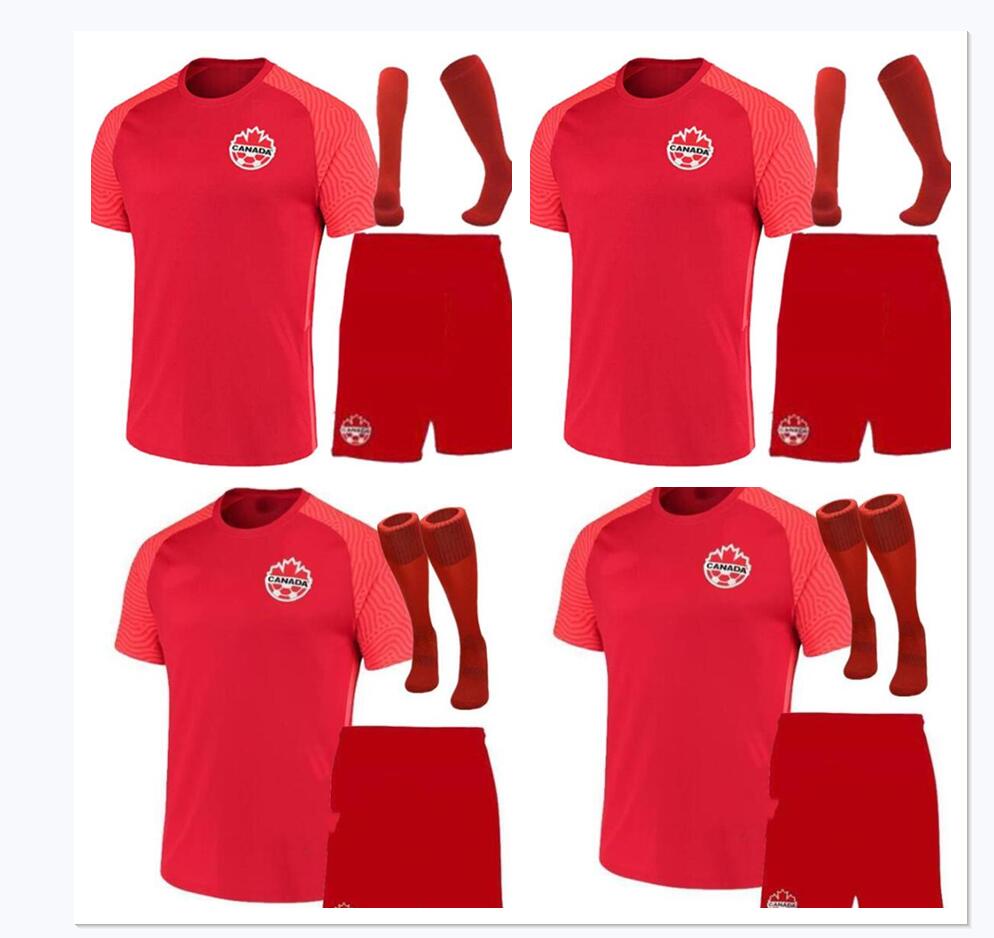 

21 22 Canada Soccer Jerseys 2021 2022 national team Home away DAVIES CONCACAF Gold Cup EVSTAQUIO HUTCHINSON Maillots De Foot shirt Men kids DAVID football uniform, Red