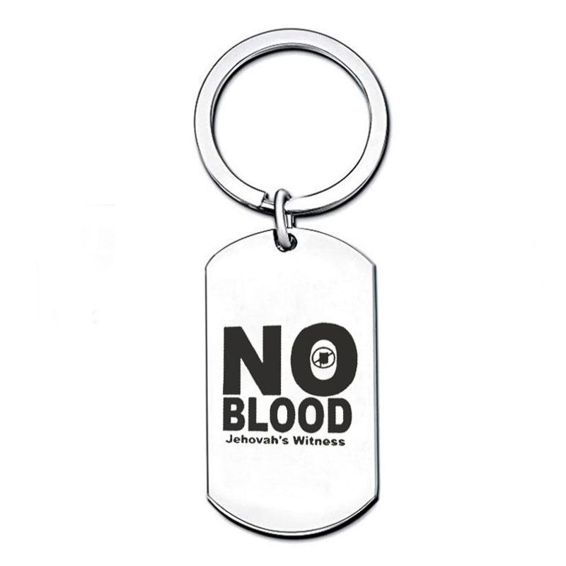 

Keychains NO BLOOD Jehovah`s Withess Keychain Christ Scripture Pendant