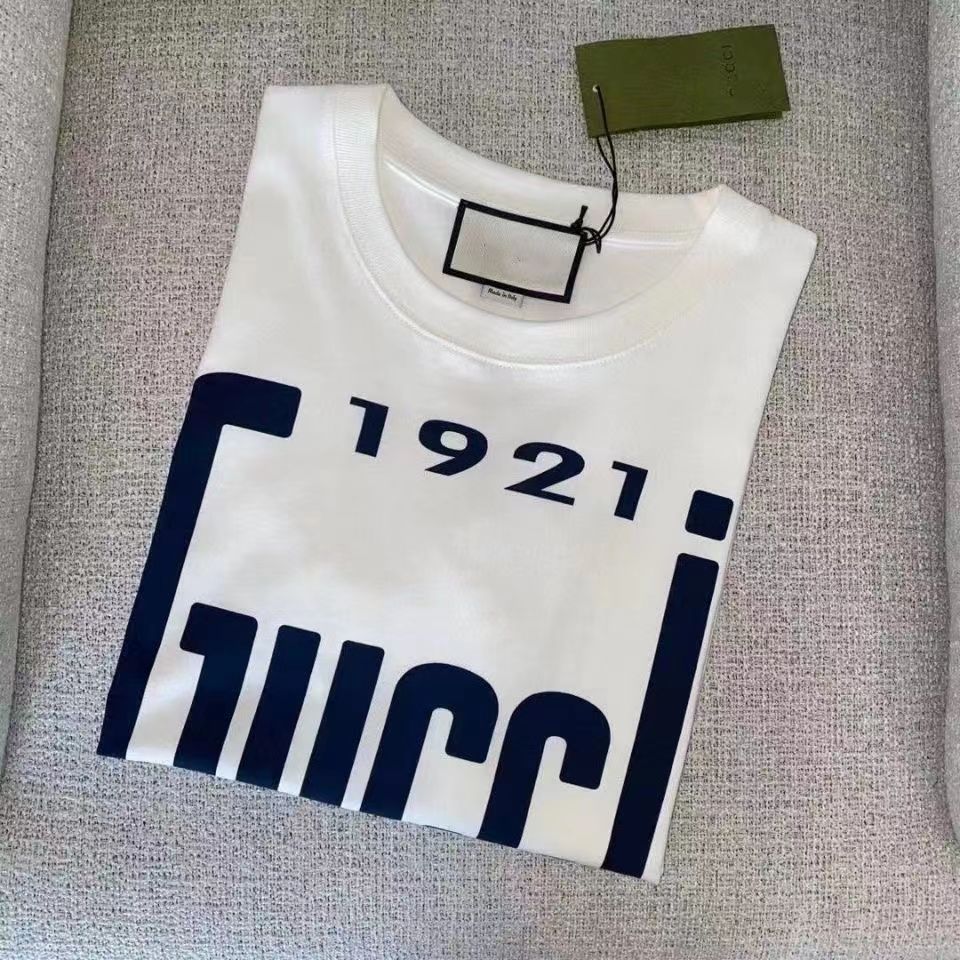 

Italy trendy Women T Shirt Ladies Short Sleeve High Joint name Quality Graphic Men Pure cotton Letter Print Hip Hop Style Mens Clothes ucci Monclair channel Tops Tees, Size do not sell
