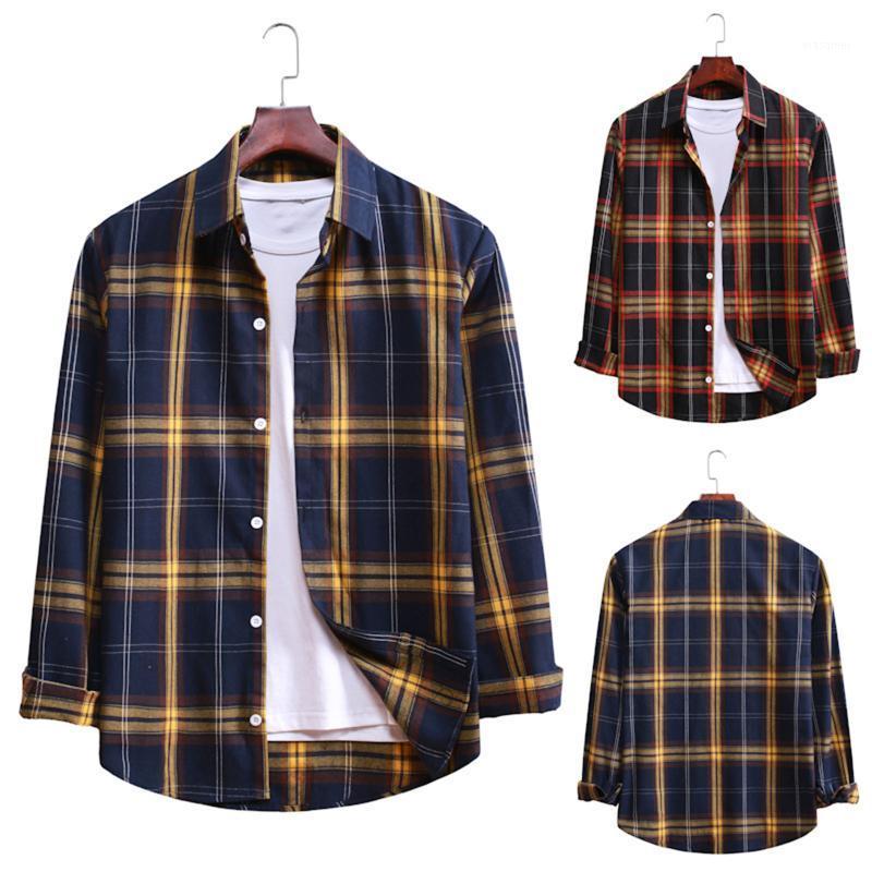 

Men' Casual Shirts 2022 Spring Autumn Long Sleeve Red Black Plaid Shirt Men Slim Fit Cotton Clothing Fashion Brand -2XL