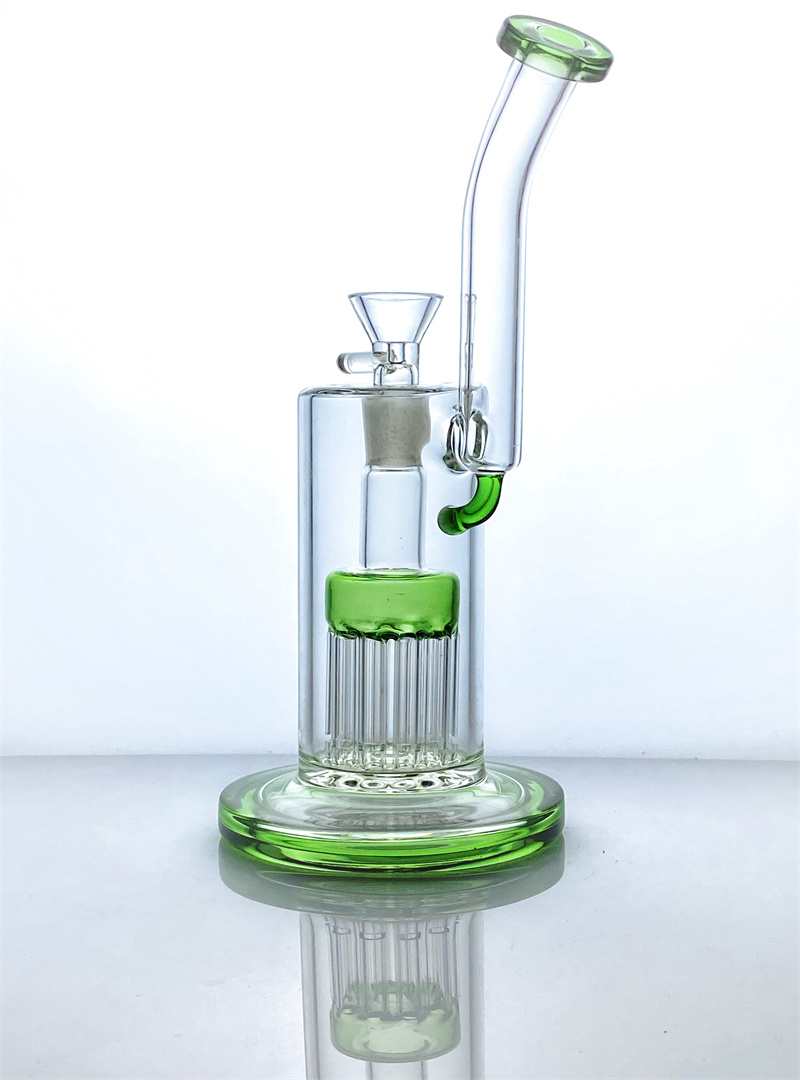 

Heavy grenade glass hookah with colorful tree perc 14mm female connector (GB-332)