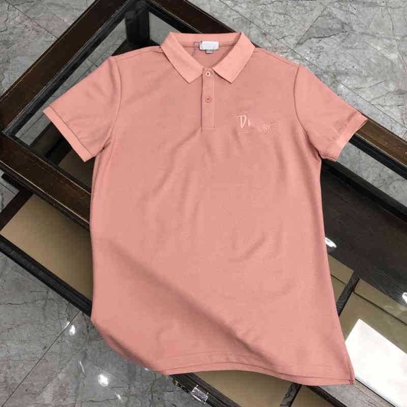 High Version European Goods Summer Youth Dijia Embroidered Short Sleeved Polo Shirt Business Men's Lapel T-shirt
