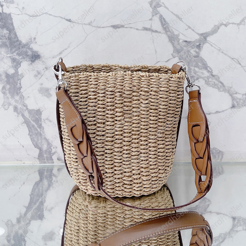 

Woven Bucket Bag Rattan Tote Summer Straw Women Handbag Crossbody Large Capacity Shoulder Bags Wallet Holiday Travel Purse Beach Pochette, Increase feight
