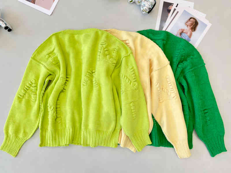 

Luxury Designer Womens Sweaters Fashion Brand BV 3D Letter Logo Decorative Pullover Knit SweaterFashion Designer Women Clothing Apparel, Extra shipping