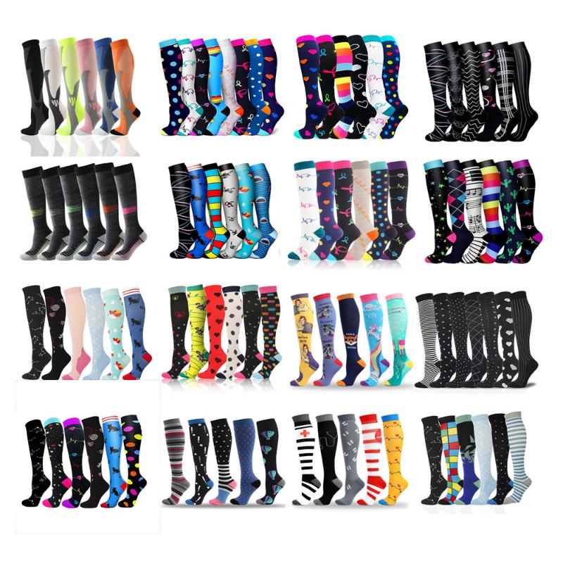 

Men's Socks Men Women Compression Wholesale Soccer Sports Pack Unisex Outdoor Running Cycling Long Pressure Stockings HighMen's, 3 pairs omix003-26