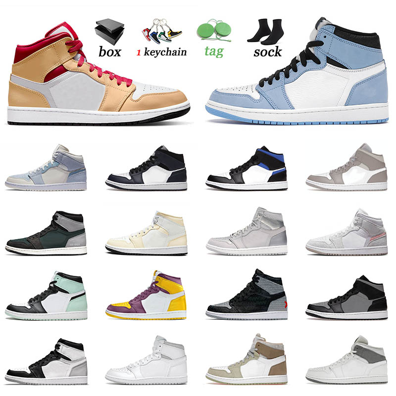 

Womens Sneakers 1 1s Basketball Shoes Jumpman Diamond Shorts Stage Haze Patent Royal University Blue Coconut Milk Mens Outdoor Sports Sneakers Trainers, B43 cactus jack 36-45