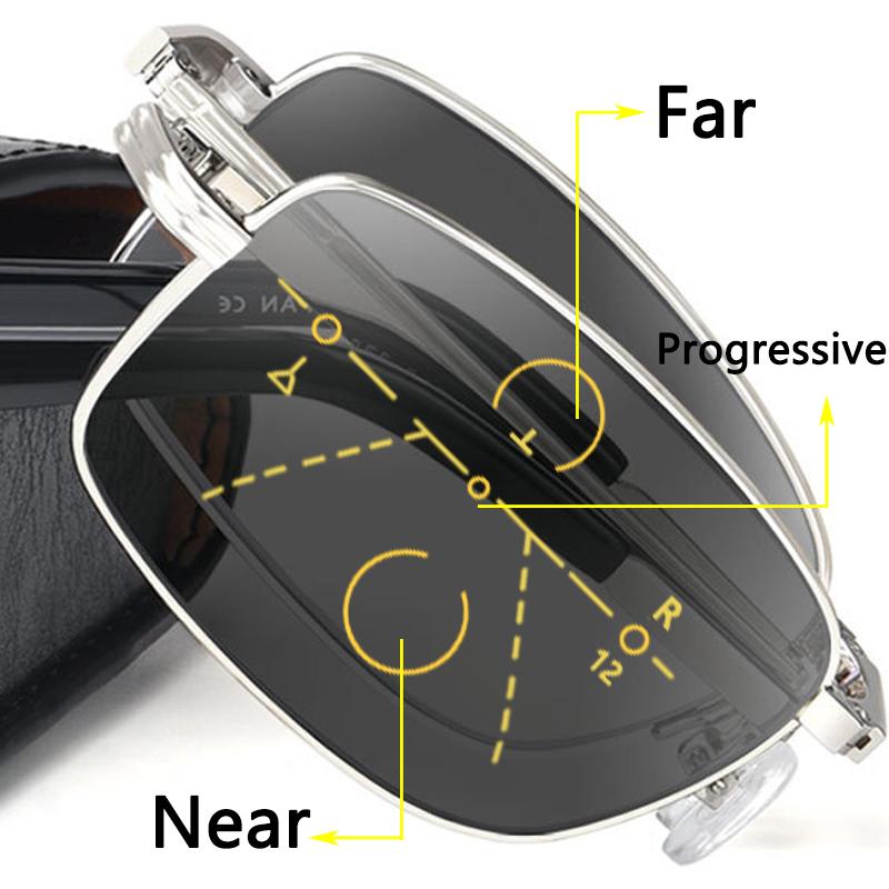 

Sunglasses Folding Pochromic Reading Glasses Men Women Progressive Multifocal Eyeglasses Presbyopic Anti Blue Light EyewearSunglasses