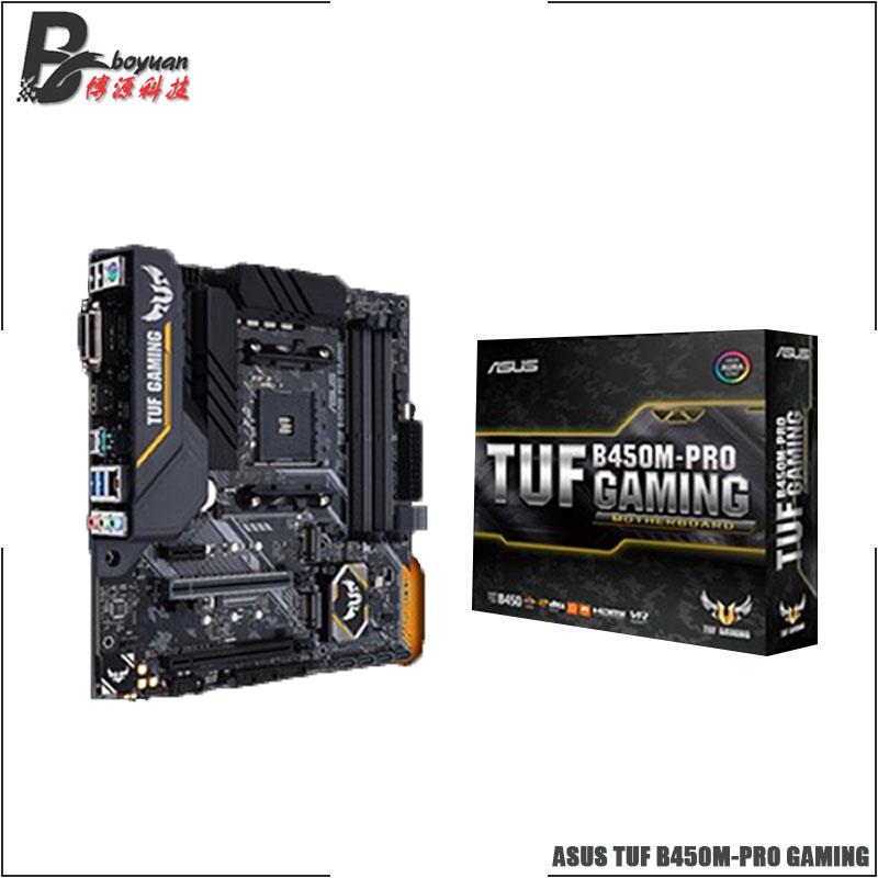 

Motherboards ASUS TUF B450M PRO GAMING AMD B450 DDR4 3466MHz 128G,M.2, DVI-D,SATA 6Gb/,USB 3.1 Support R3 R5 R7 R9 Desktop AM4 CPU