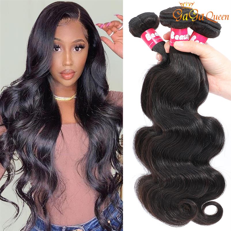 

Gaga Queen 9A Indian Body Wave Virgin Human Hair Extensions 3 Bundles Unprocessed Brazilian Peruvian Indian Virgin Remy Hair Deals224o