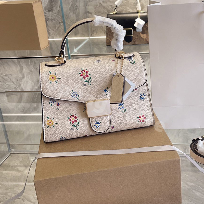 

Handbag Ladies Hourglass Bag Floral Snakeskin Pattern with Logo Fashion, White