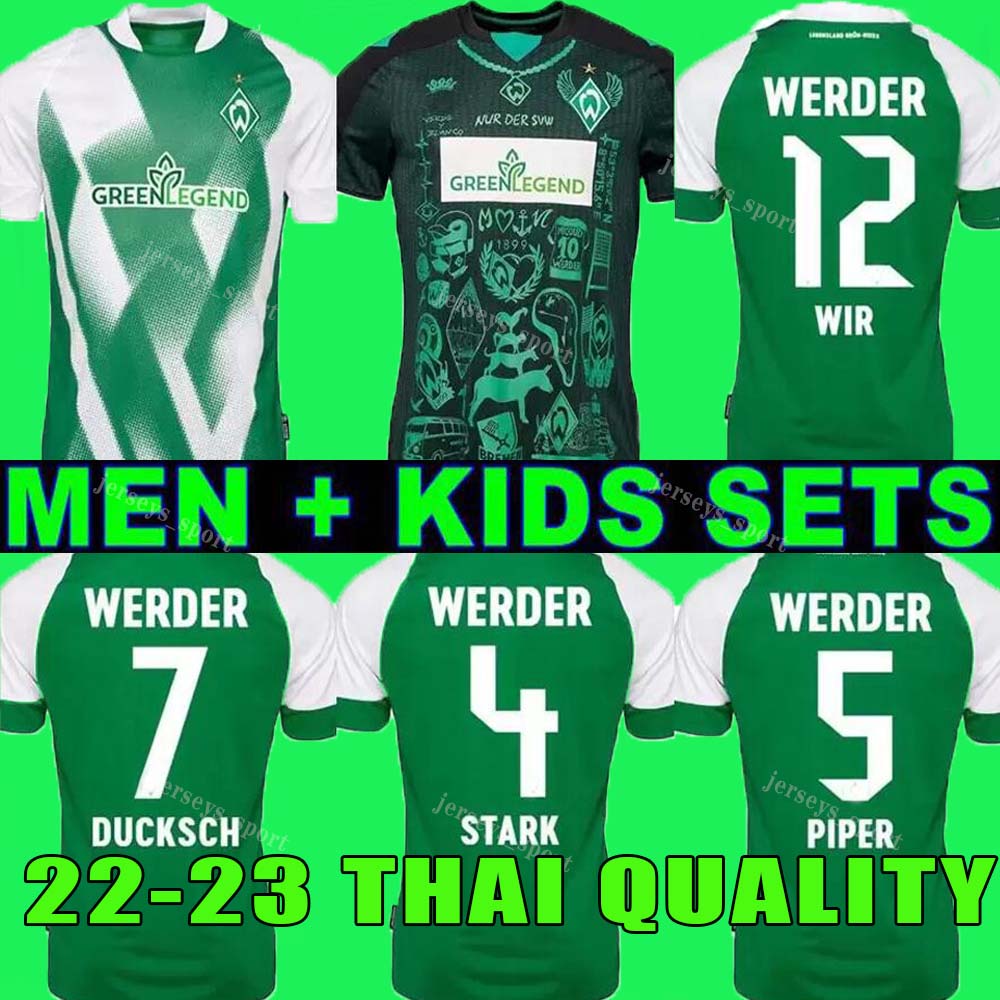 

21 22 Werder Bremen SPECIAL SOCCER JERSEY Marvin Ducksch Leonardo Bittencourt BLACK GREEN 2021-2022 How Deep is Your Love FOOTBALL SHIRTS TOP THAILAND QUALITY, 22 23 special kids