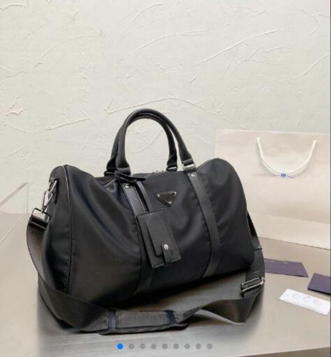 

designer nylon 45cm large travel luggage bag Men waterproof totes handbag duffle bag Courrier Shoulder bags Crossbody handbags, Black