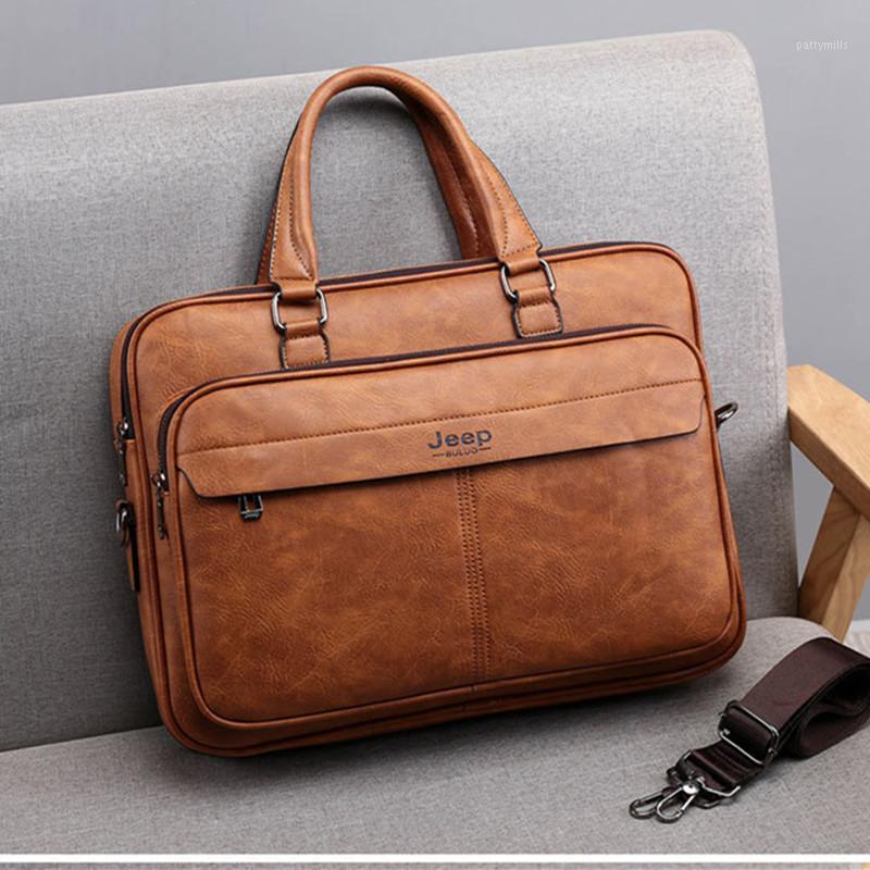

Luxury Fashion Brand Men's Briefcase High Quality Split Leather Business Bag Shoulder Bags Designer Laptop Bolso Hombre Briefcases, Black