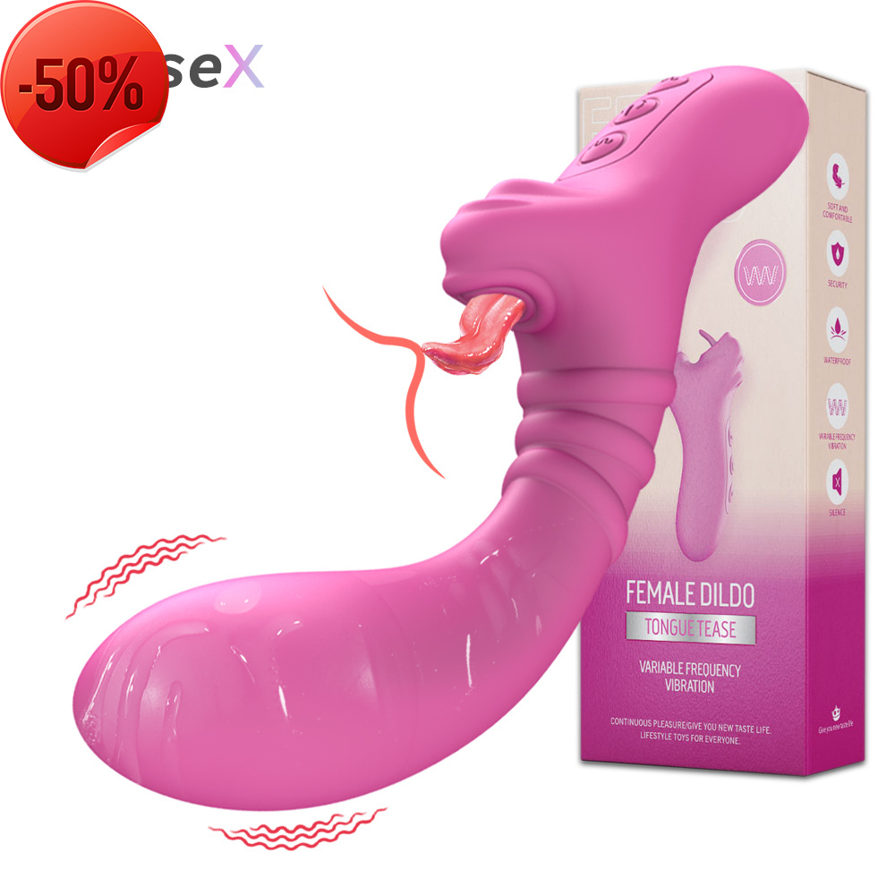 Deep Vagina Slapping Sex Toy 10 Vibrate Mode Pussy g Spot Stimulate Orgasm Clitoral Tongue Licking Vibrator for Women Sex shop for couples-image-768519837